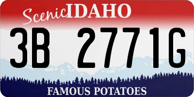 ID license plate 3B2771G