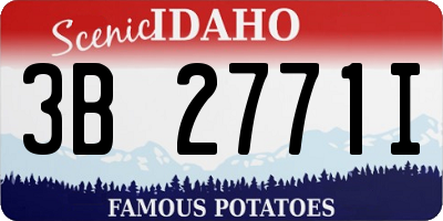 ID license plate 3B2771I