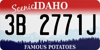 ID license plate 3B2771J