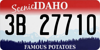 ID license plate 3B2771O