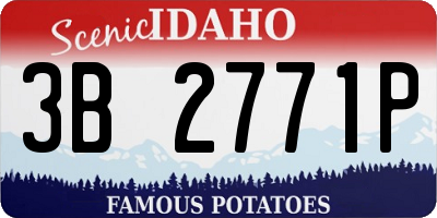 ID license plate 3B2771P