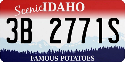 ID license plate 3B2771S