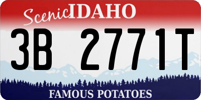ID license plate 3B2771T
