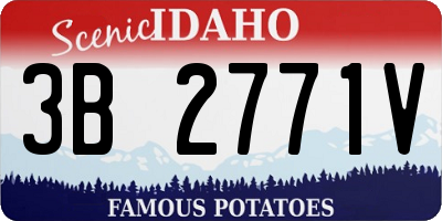 ID license plate 3B2771V