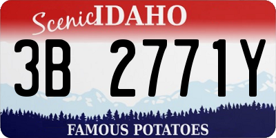 ID license plate 3B2771Y