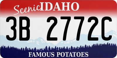 ID license plate 3B2772C