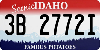 ID license plate 3B2772I