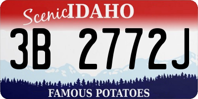 ID license plate 3B2772J