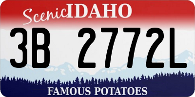ID license plate 3B2772L