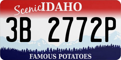 ID license plate 3B2772P
