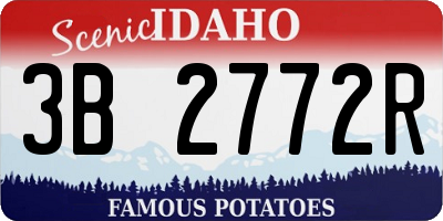 ID license plate 3B2772R