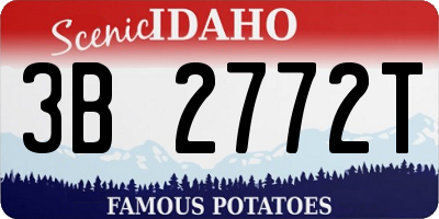 ID license plate 3B2772T