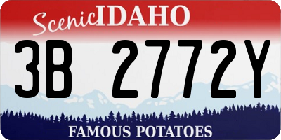 ID license plate 3B2772Y