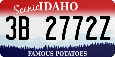 ID license plate 3B2772Z