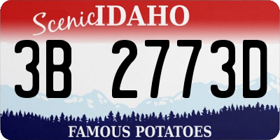 ID license plate 3B2773D