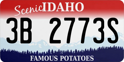 ID license plate 3B2773S