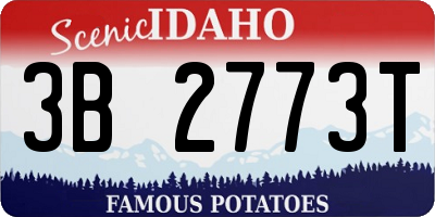 ID license plate 3B2773T