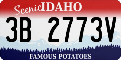 ID license plate 3B2773V