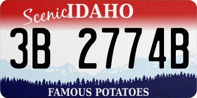 ID license plate 3B2774B