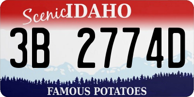 ID license plate 3B2774D