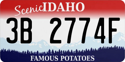 ID license plate 3B2774F