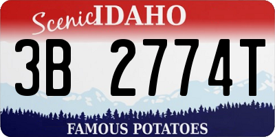 ID license plate 3B2774T