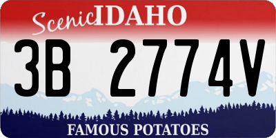 ID license plate 3B2774V