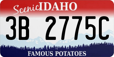 ID license plate 3B2775C