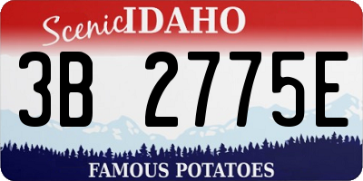 ID license plate 3B2775E