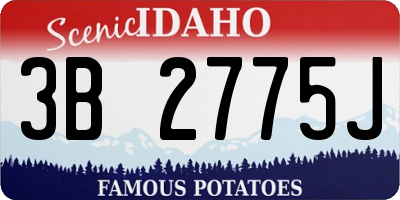 ID license plate 3B2775J