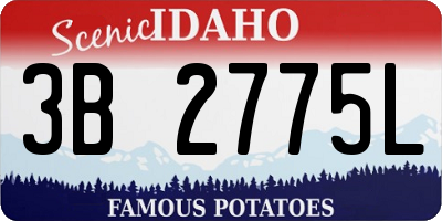 ID license plate 3B2775L