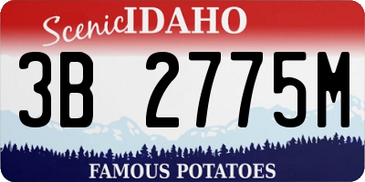 ID license plate 3B2775M