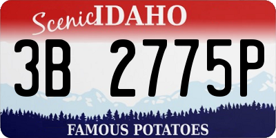 ID license plate 3B2775P