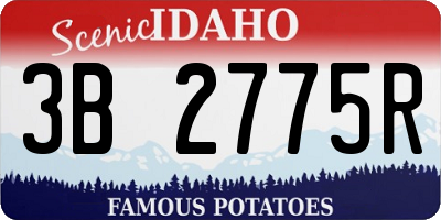 ID license plate 3B2775R