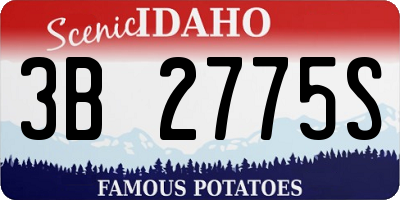 ID license plate 3B2775S