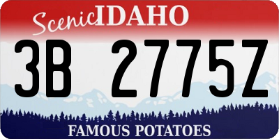 ID license plate 3B2775Z