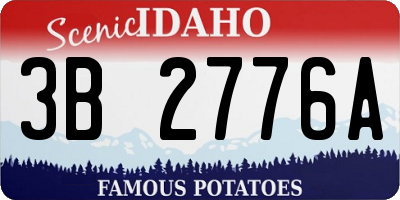ID license plate 3B2776A