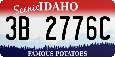 ID license plate 3B2776C