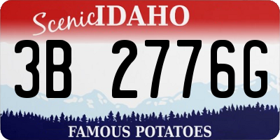 ID license plate 3B2776G