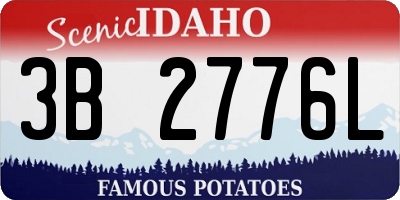ID license plate 3B2776L