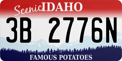 ID license plate 3B2776N