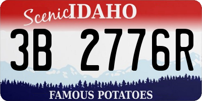 ID license plate 3B2776R