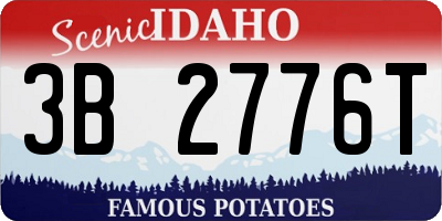 ID license plate 3B2776T
