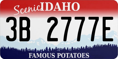 ID license plate 3B2777E