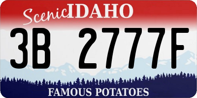 ID license plate 3B2777F