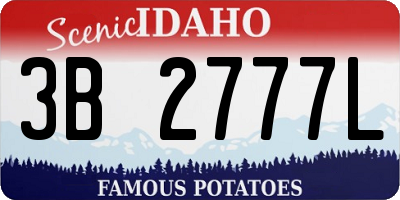 ID license plate 3B2777L