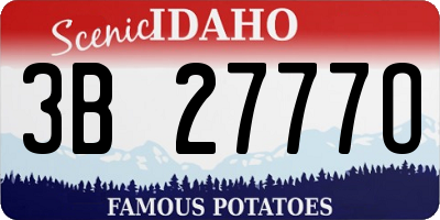 ID license plate 3B2777O