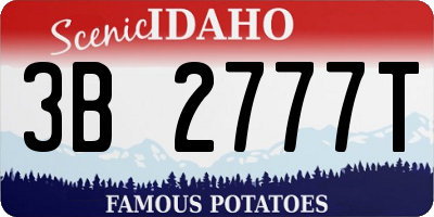 ID license plate 3B2777T