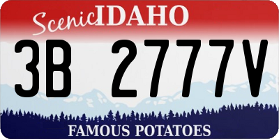 ID license plate 3B2777V