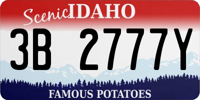 ID license plate 3B2777Y